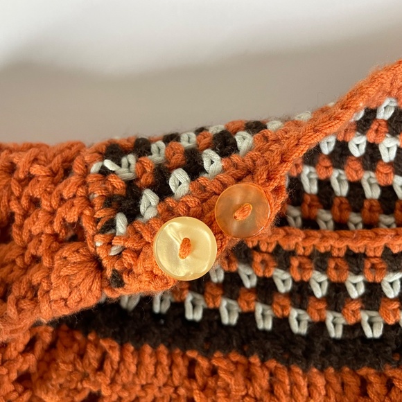 Handcrafted "Tangerine Dream" Crochet Baby Top - Super Soft & Stylish- 12 Months - Picture 3 of 4